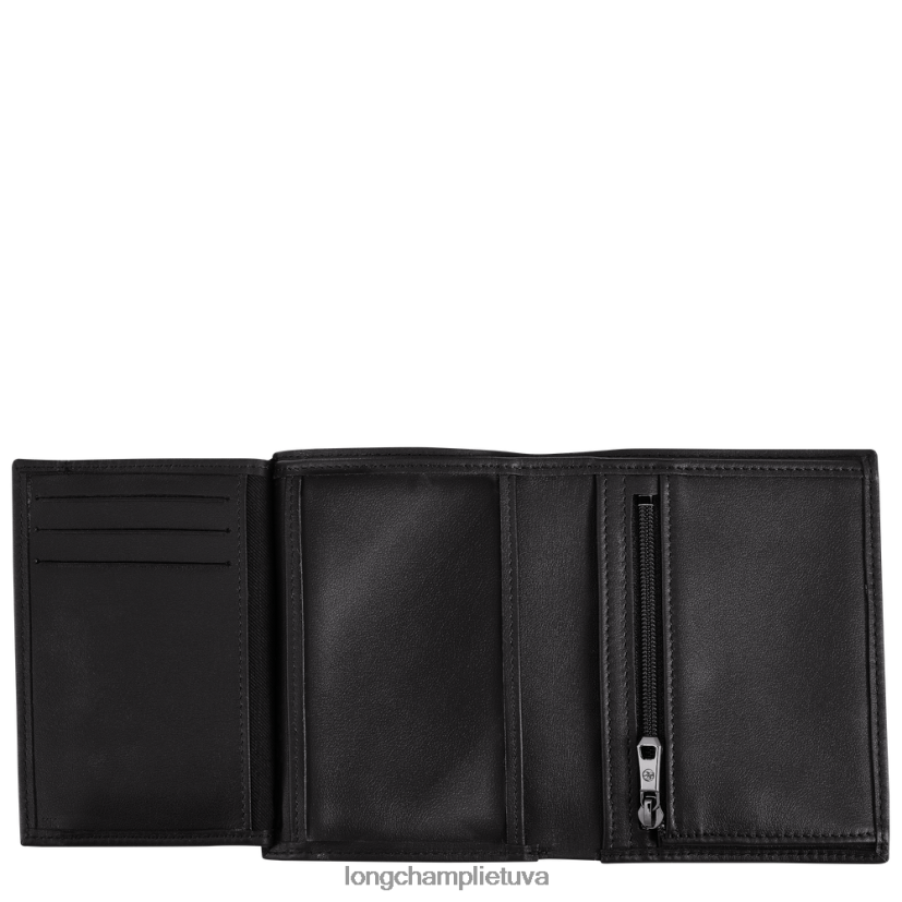 Longchamp sur seine pinigine juodas vyrų odos gaminiai X6B2TB1129