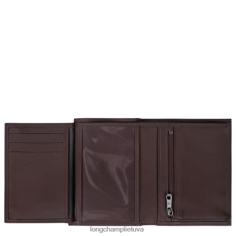 Longchamp sur seine pinigine moka vyrų odos gaminiai X6B2TB1130
