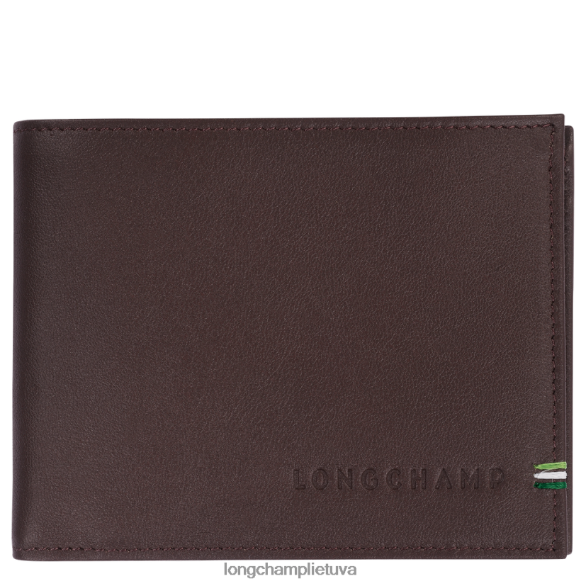 Longchamp sur seine pinigine moka vyrų odos gaminiai X6B2TB1131